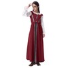 2pcs Renaissance Dress Women Medieval Costume Court Dress Victorian Regency