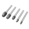 Single Cut Carbide Rotary Burr File Set 6mm Shank Diameter
