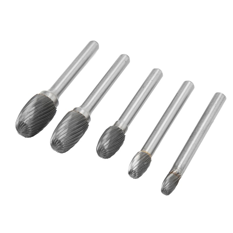 Single Cut Carbide Rotary Burr File Set 6mm Shank Diameter