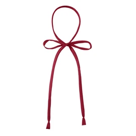 [Allegra K] Women's Solid Color Self Tie Neck Tie Adjustable Bow Tie Bow Tie, deep-red