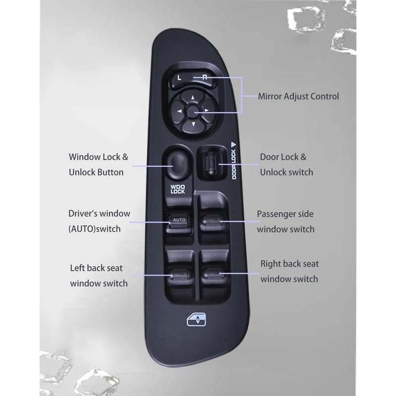 Master Power Window Switch & Bezel Set for 2002-2010 Dodge