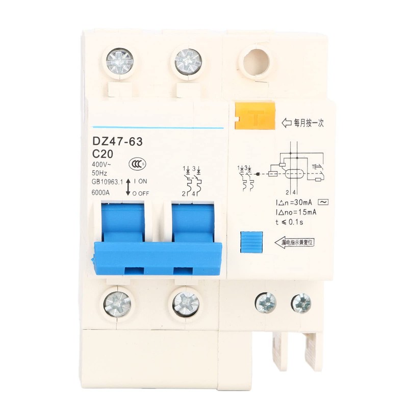 DC Miniature Circuit Breaker, 2 Pole 20 Amp 400V DZ47LE-63