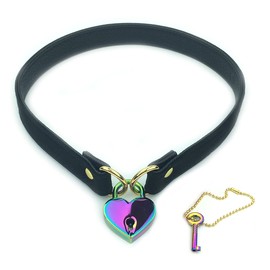 Padlock Collar Necklace Lolita Collar Cat Kitty Velvet Necklace (E, 16)