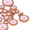 25Pcs Saxophone Pads Brown Sheepskin Sound Hole Resonator Gasket Wind