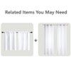 Mrs.Naturall - Cortinas blancas de 72 x 63 pulgadas de