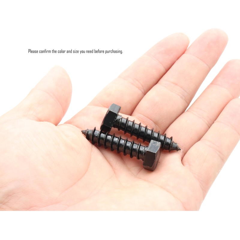 LBY 12pcs Lag Screws, 3/8" x 1-1/2" Hex Head Lag