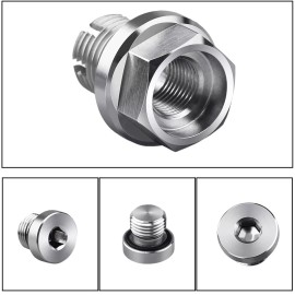 Famfutr M14.1-1.5x15mm Oil Drain Plug Self-tapping Piggyback Repair Kit Stainless Steel