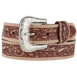 F&L CLASSIC mens Western full grain Leather belt Strap w/Snaps for Interchangeable Buckles, USA,7-941-64-size 32