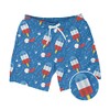 Tipsy Elves Retro Patriotic Pops Stretch Swim Trunks Size Medium