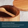 KITCHENDAO Acacia Wood Salt Cellar Bowl Box with Built-in Spoon