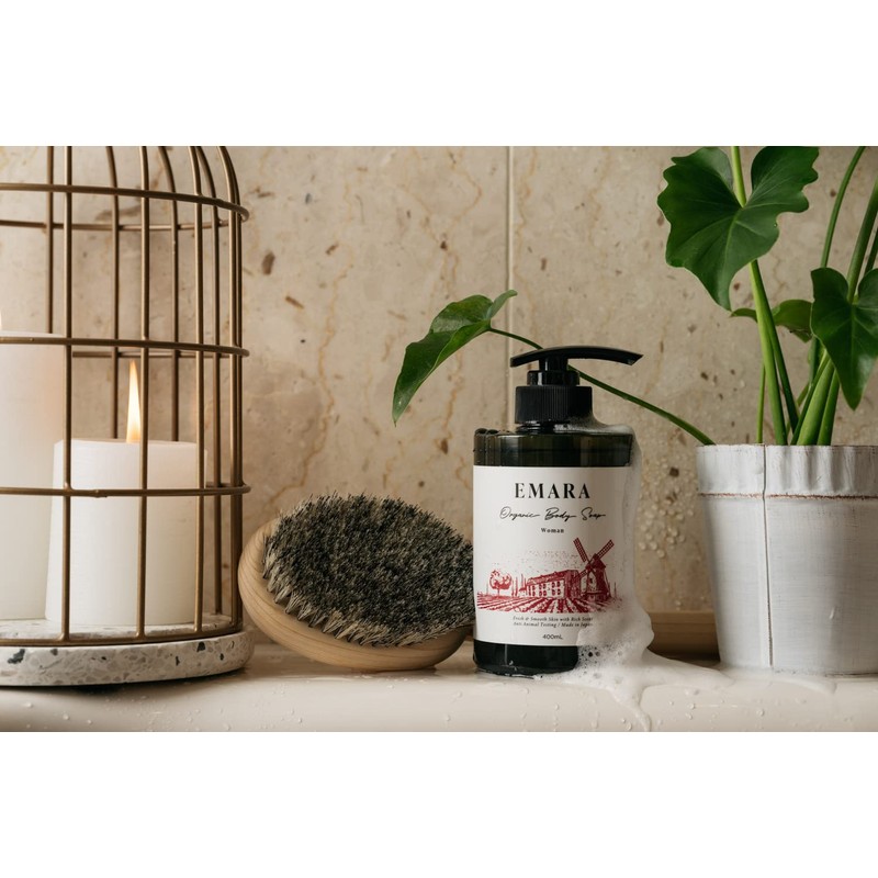 EMARA Women's Organic Herb Body Soap, 13.5 fl oz (400