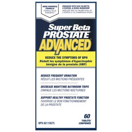 Super Beta Prostate Advanced - Urologist Recommended Prostate Supplement for Men - Reduce the Symptom of BPH with Beta Sitosterol and Saw Palmetto (60 Tablets - 1 Bottle)