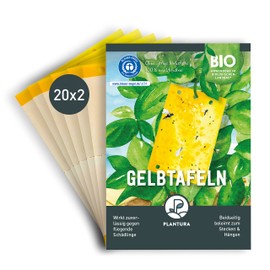 Plantura Pack of 40 Yellow Plates - Fungus Gnats & Other Flying Pests