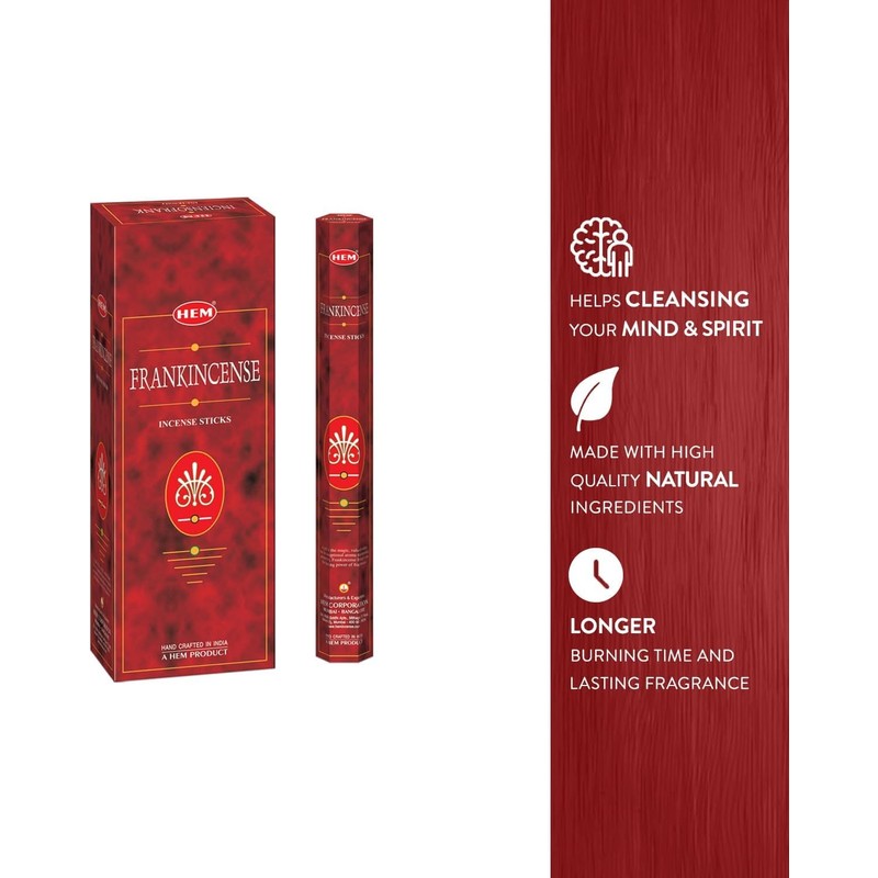 HEM Frankincense Incense Sticks Pack of 6 (120 Sticks) –