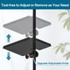 Multi-Functional Metal Microphone Stand Tray with Phone Holder - Universal