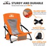 Tisetrail Low Profile Beach Chairs Set of 2 with Cup