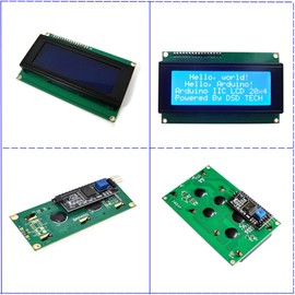 DSD TECH SH-D2004 20x4 2004 LCD Display Screen Blue with IIC Module Interface Adapter for Arduino UNO R3 Mega2560 Nano Raspberry pi