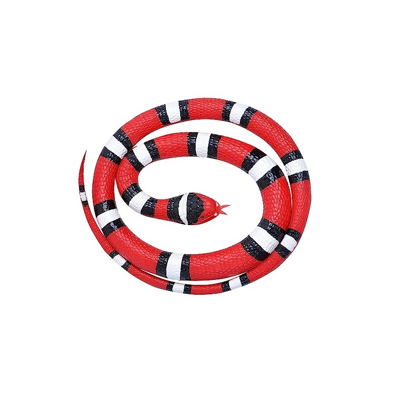 Wild Republic Scarlet Snake, Rubber Snake Toy, Gifts for Kids,
