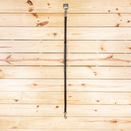 Dura-Tech Double Ply Adjustable Nylon Cross Tie | Ultimate Horse Safety & Portability | Extendable Length | Color Black | Size 48" - 96"