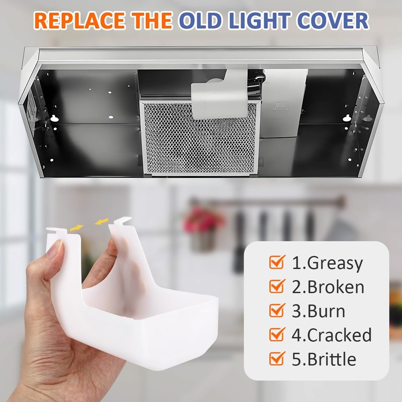 SAQXK 1pcs 99110437 Range Hood Lens, Compatible with Bro-an Nu-tone