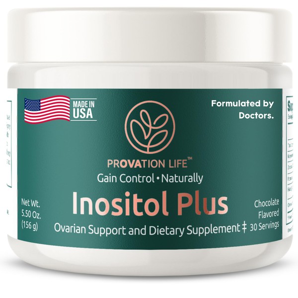 INOSITOL PLUS Supplement Blend with Myo-Inositol - Hormone Balance, Ovulation, PCOS and Ovarian Support for Women - Hair Growth, Energy, Fertility and Pregnancy Health - Chocolate Flavor