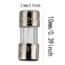 6A, F6A, 6A Fuse, 6A 250v, F6A 250V, 6A Mini Fuse, 6A Fuse, F6A 250V Fuse, Fast-Blow Mini Glass Fuse 3.6 * 10mm (0.14 * 0.39in) (20 Pcs)