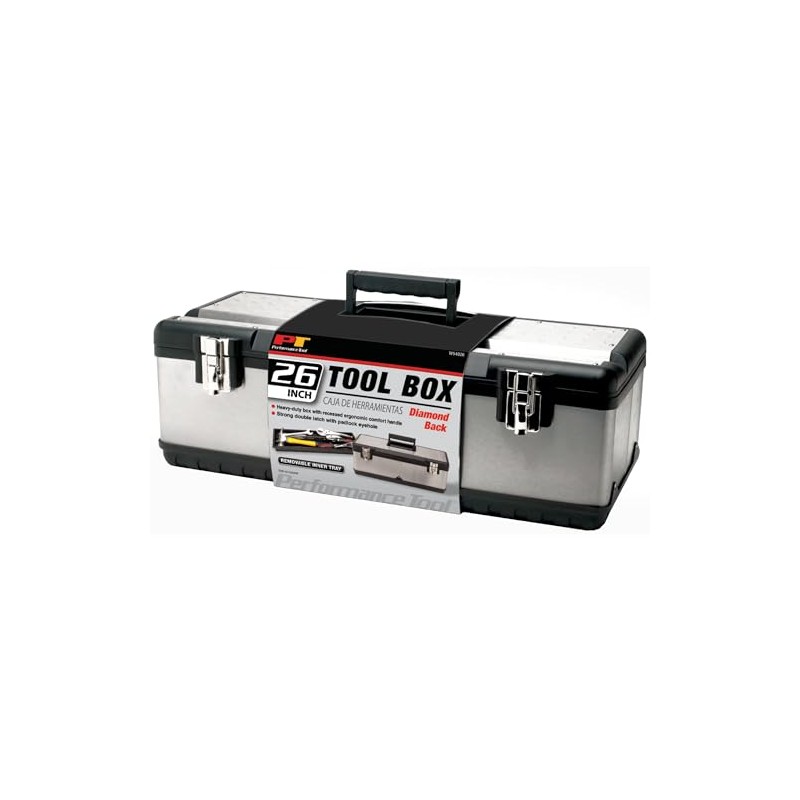 Performance Tool W54026 26-Inch Steel Tool Box With Removable Tote