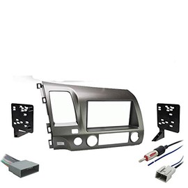 Harmony Audio Compatible with Honda Civic 2006 2007 2008 Single or Double DIN Stereo Radio Install Dash Kit Taupe