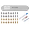 52Pcs 3D Printer Nozzle Stainless Steel Brass with Cleaning Tool