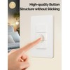 MOES Smart Double Light Switches, Matter-WiFi 2 Gang Single Pole