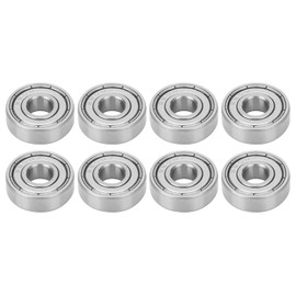 Pack of 10 S608Z Stainless Steel Ball Bearings, 8 x 22 x 7 mm, Quiet Rotation, High Speed, Rustproof, Wear-Resistant for Longboards, Roller Skates