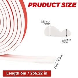 SHUESS Peel and Stick Molding, 236.22’’ × 0.87’’ × 0.35 ’’ Peel and Stick Trim Molding, Self-Adhesive 3D Wall Molding, White Flexible Wall Trim for Home DIY Decoration