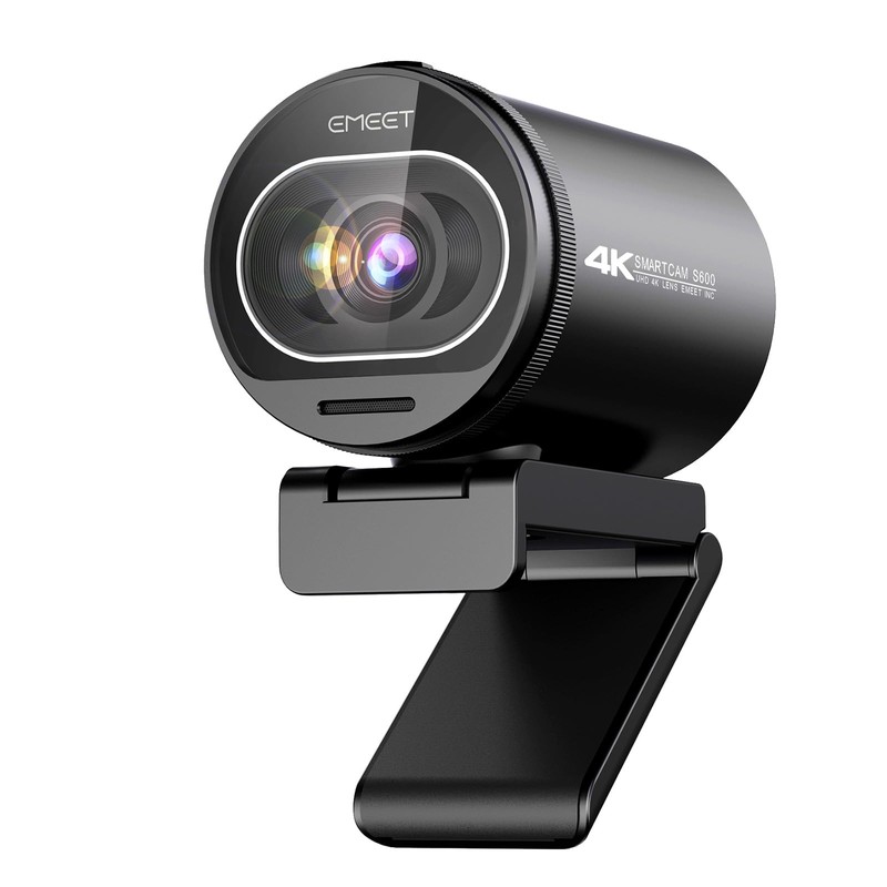 eMeet S600 4K Webcam, Sensor de 1/2.5'', Enfoque Automático PDAF,