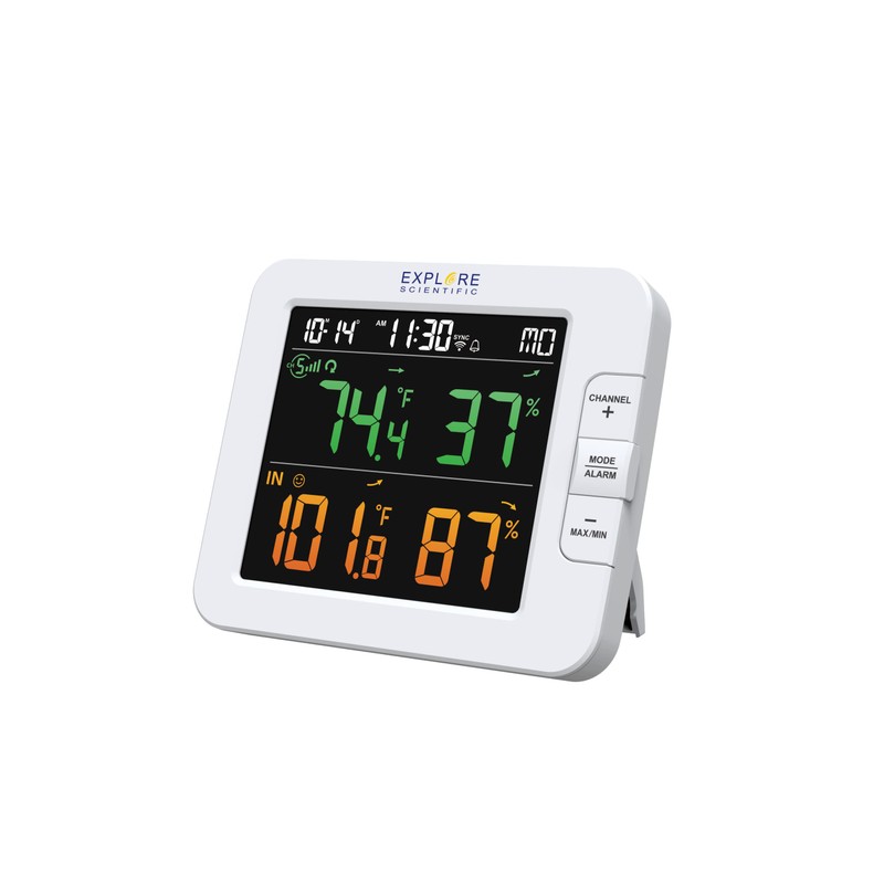 Explore Scientific WSH4102 Smart Weather Station Multi-Channel with Wireless Sensor,