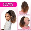 VAVANGA 14inch Short Afro Kinky Curl Ponytail Deep Curly Fluffy
