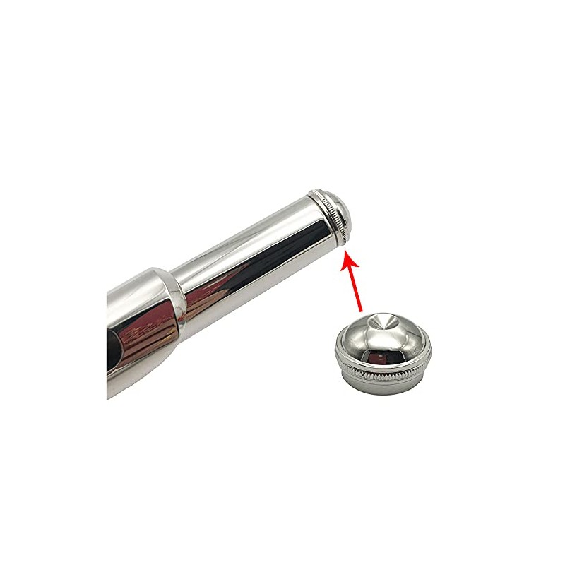 Jiayouy Silver Plated Flute Head Crown Headjoint Screw Cap Flute