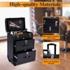 RustyVioum Rolling Makeup Case, Large Cosmetic Trolley with Locks, Make