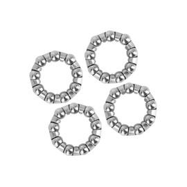 BULLSPANN Ball Bearing Cage Crank Bearing Mid Axle Wheel Bearing Retainer for Bicycle 29.5mm x 9 Steel 4pcs