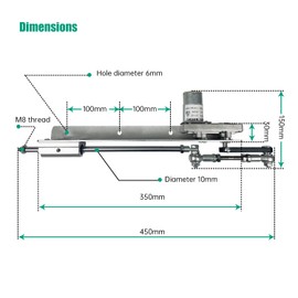 Reciprocating Cycle Linear Actuator, DC 24V Adjustable Telescopic Rocker Arm Mechanism Gear Motor with Speed Controller Regulation Adapter (3cm-15cm/210RPM)