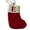 St. Nicholas Knit Monogram Fabric Christmas Stocking (E)