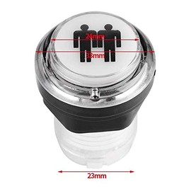 SagaSave Arcade Game Buttons Set - 1 Player + 2 Player + LED Coin Buttons Kit (White)