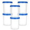 Atecare Heavy Duty Airtight Plastic Containers with Twist Top Lids,