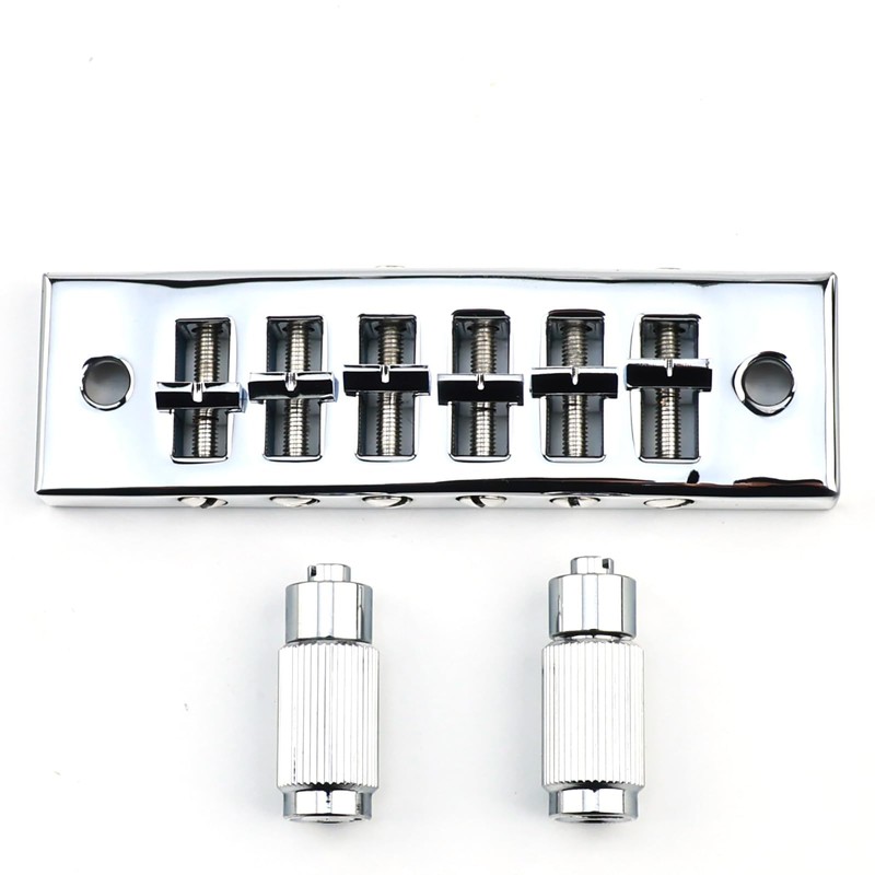 OVSAL Harmonica Tune-O-Matic Guitar Bridge, Solid Brass Electric Guitar Bridge
