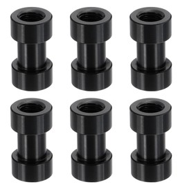 PATIKIL Camera Spigot Screws Converter 1/4" to 3/8" Female to Female, 6 Pack Tripod Screws Adapter Spigot Stud for Light Stand Hot Shoe Cold Shoe Adapter Ball Head Flash, Black