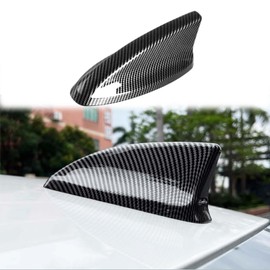 for 11th Gen Civic Accessories Car Shark Fin Topper Antenna Cover Trim Exterior Decoration Sticker Compatible with Honda Civic 2022 2023 2024 2025 (Carbon Fiber Pattern)