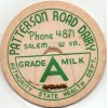 Milk Bottle Cap - Patterson Road Dairy - Salem, West Virginia - Phone 4871