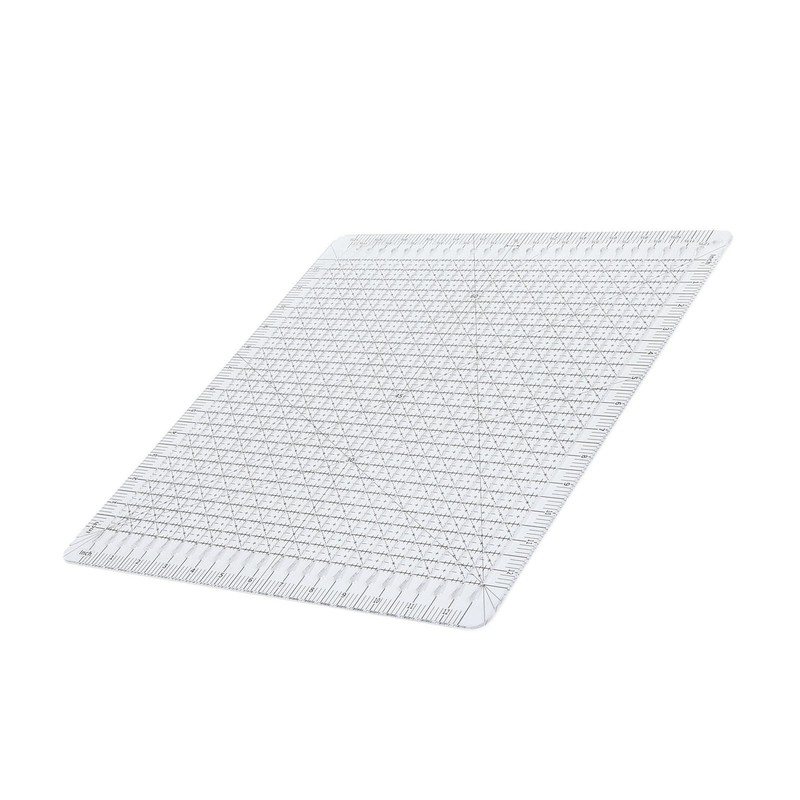 Quilting Ruler 12in Wide Transparent Acrylic Accurate Scale Black Grid