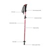 Aluminium Alloy Trekking Poles 5 Sections Collapsible Hiking Walking Climbing