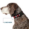 Buckle Down Plastic Clip Collar - BD Argyle Black/Red/Gray -