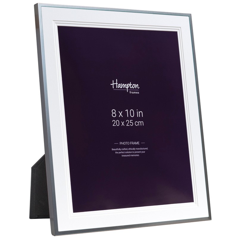 Hampton Frames MARBELLA 8x10 (20x25cm) Silver Elegant Photo Frame with